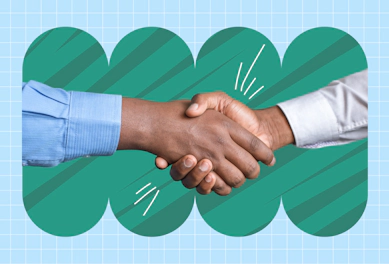 Close-up of hands shaking