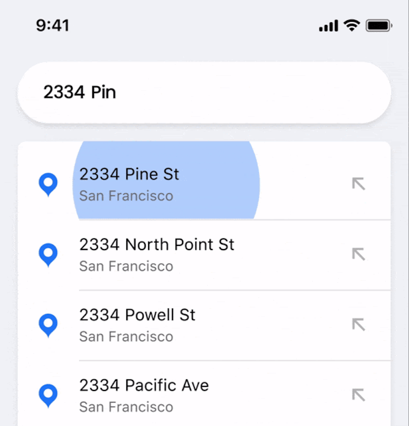 GIF showing how to add a destination and mark its priority