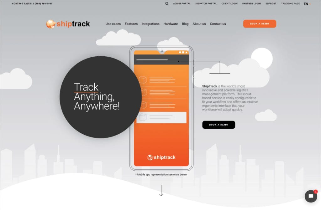 ShipTrack homepage: Track anything, anywhere!