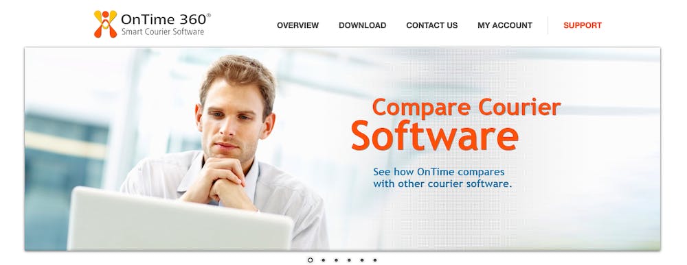 OnTime 360: Compare Courier Software (homepage)