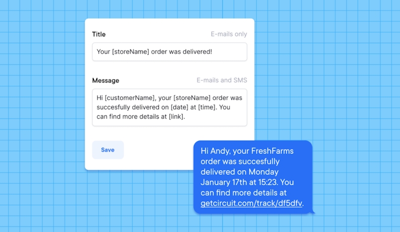 Shipping logistics: Customer notifications with Circuit for Teams