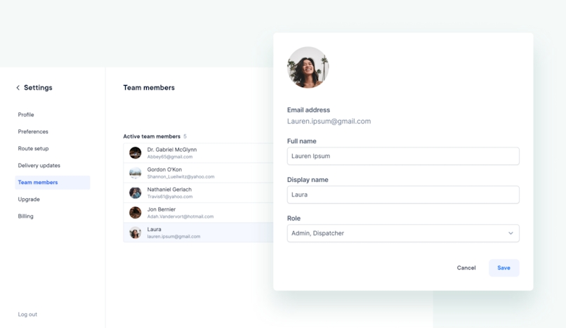 Editing existing members in Circuit for Teams.