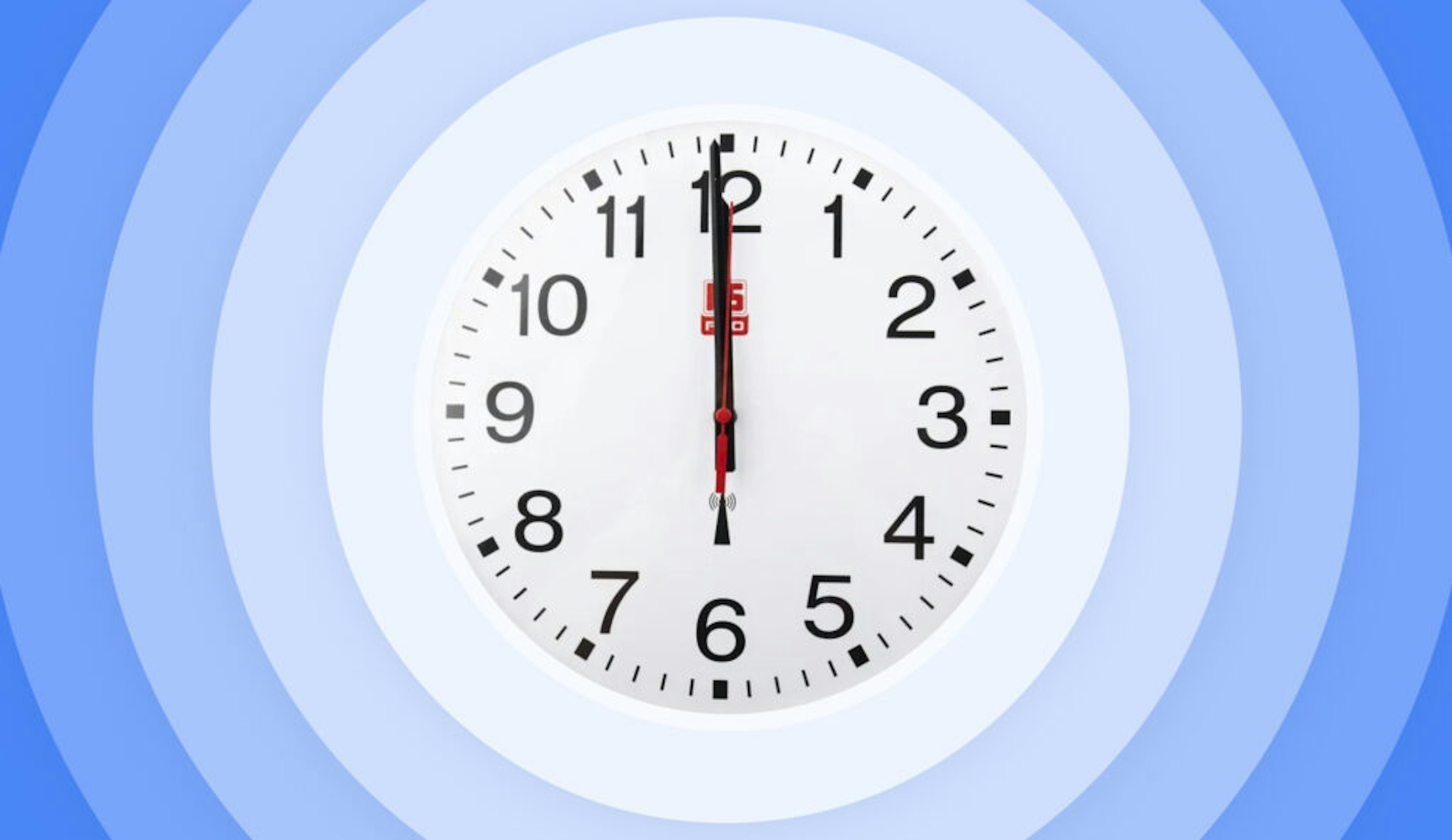 A clock at 12 pm