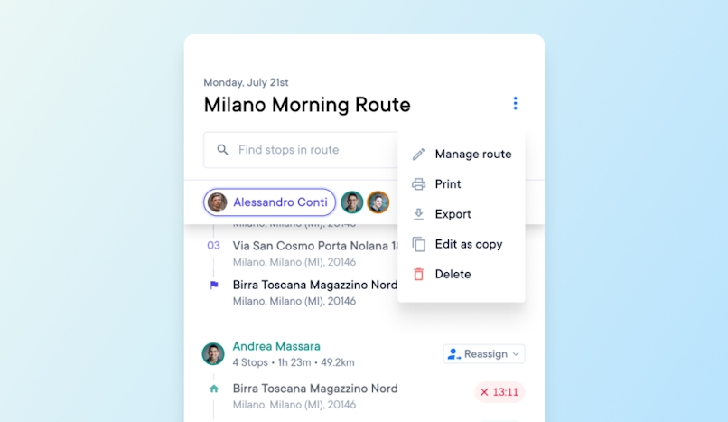Make real-time, fully-optimized changes to delivery routes based on current traffic conditions