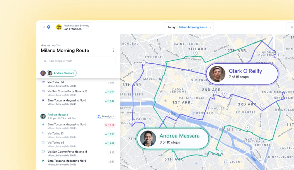 Delivery management: Route Monitoring (Driver Tracking)