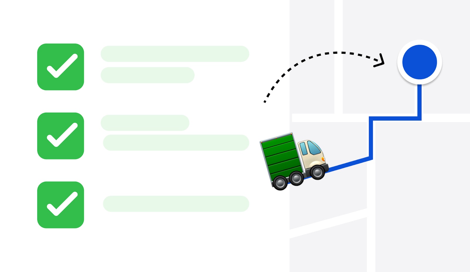 Best GPS for delivery drivers: animated delivery truck on map