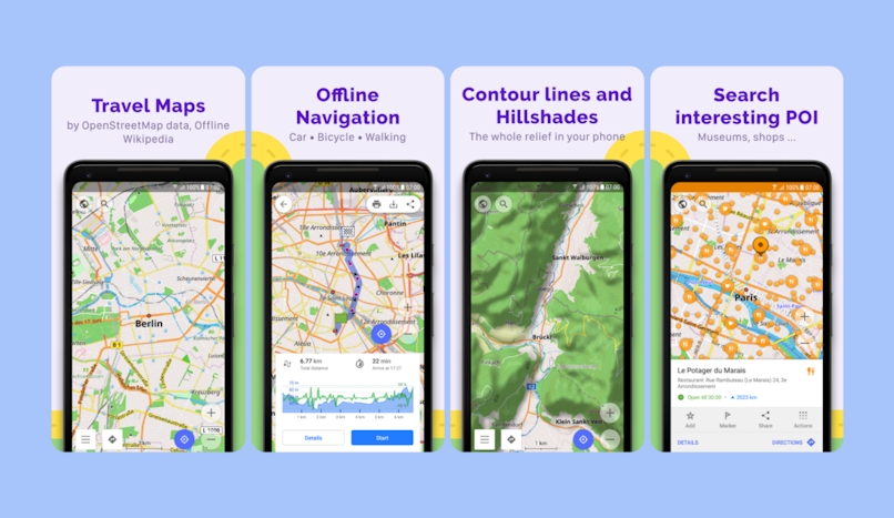 OsmAnd route creator app