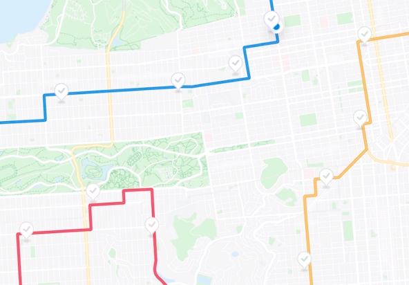 Circuit for Teams route planned map