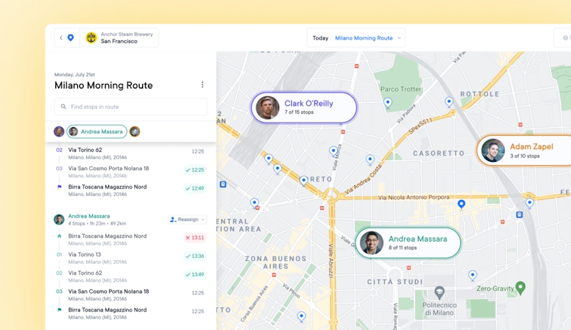 Monitoring Routes in Progress (Tracking Couriers)