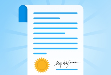 Delivery contract with signature and stamp