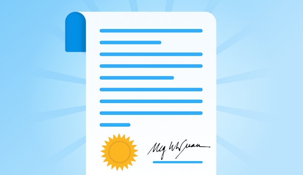 Delivery contract with signature and stamp