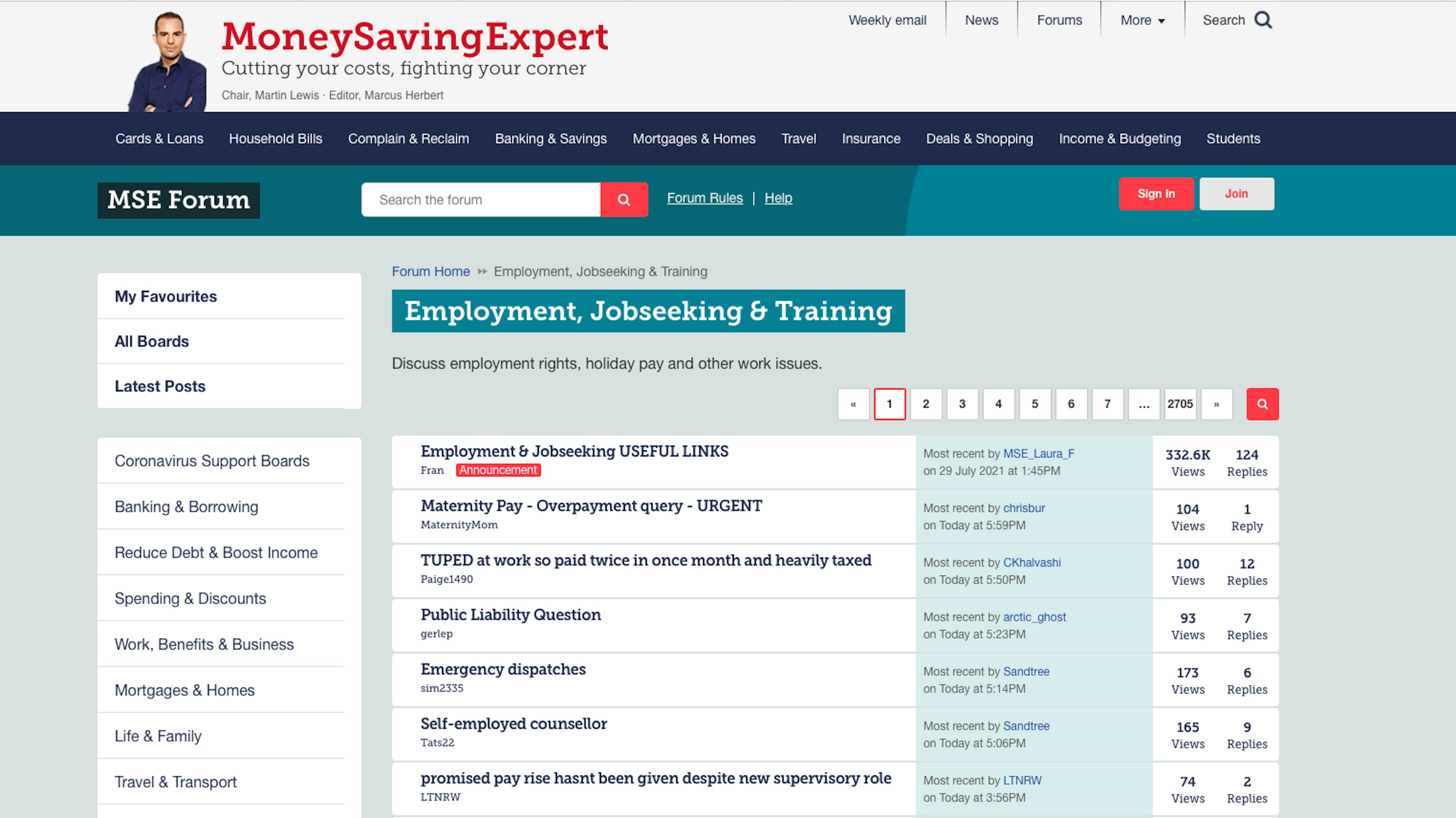 Employment, Jobseeking &amp; Training Money Saving Expert forum