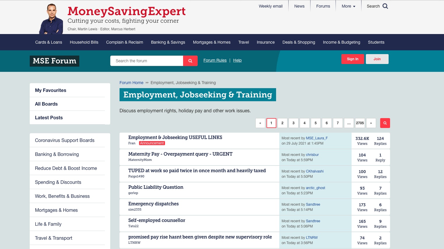 Employment, Jobseeking &amp; Training Money Saving Expert forum