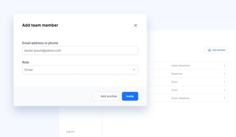 Adding and removing team members in Circuit for Teams to manage your drivers faster.