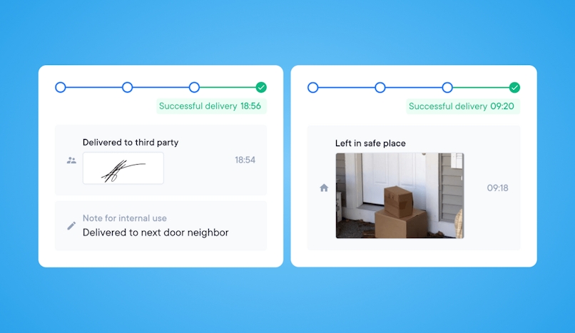 POD can be a signature or a picture of where the package was left.