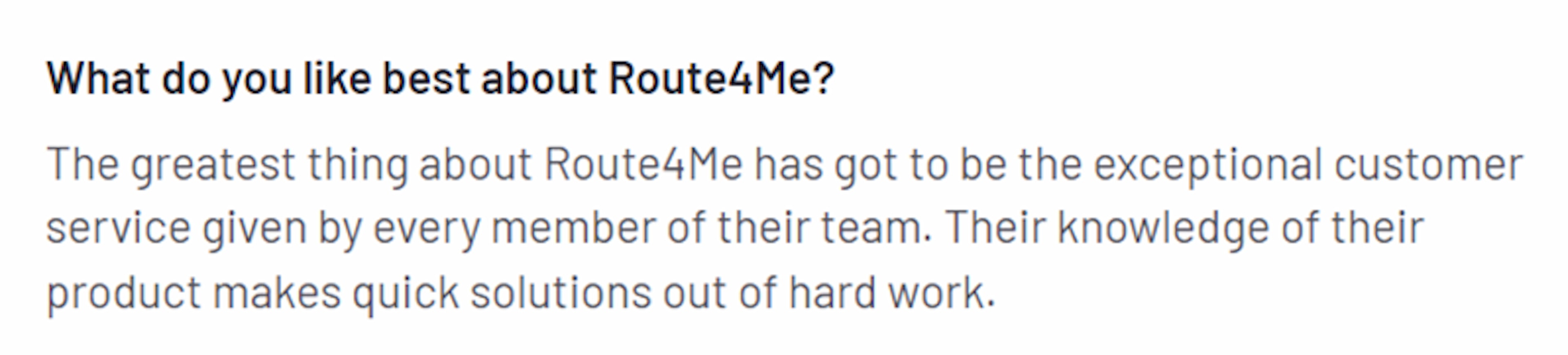 Route4Me praised for exceptional customer service and expertise