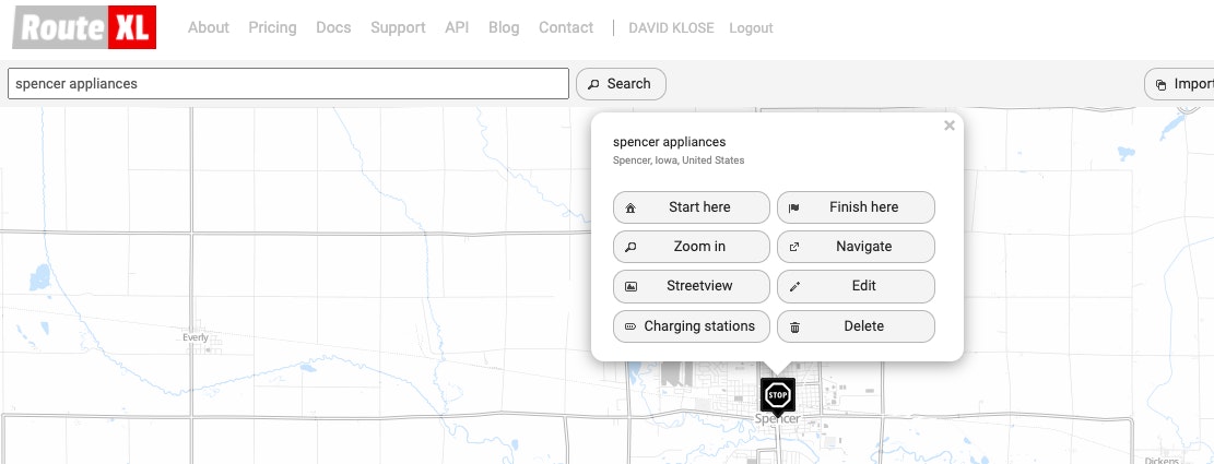 A preview of the RouteXL platform dashboard