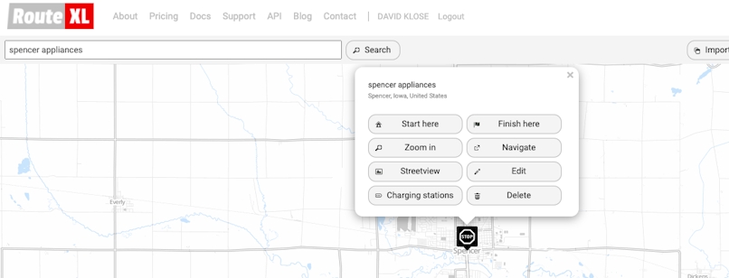 A preview of the RouteXL platform dashboard