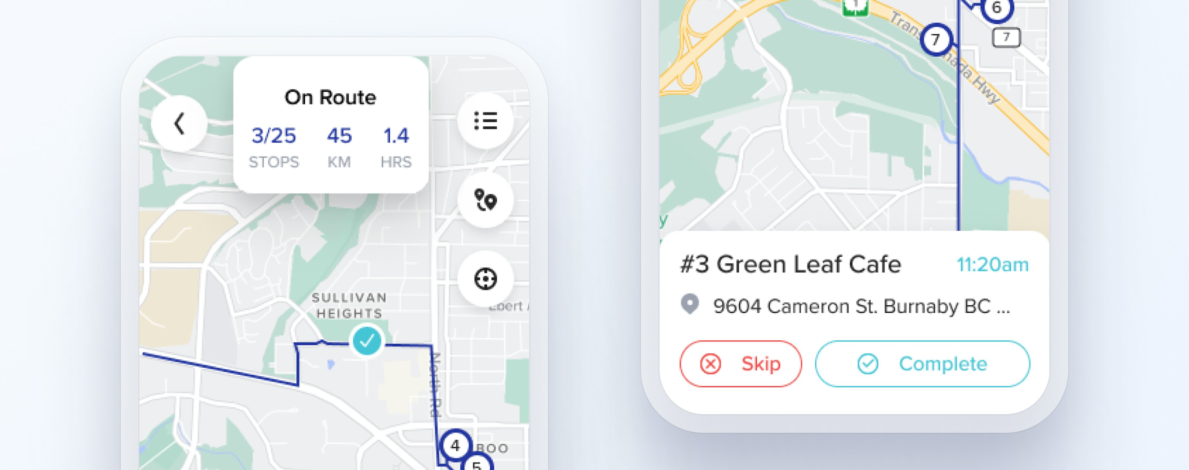 Routific route planning mobile app