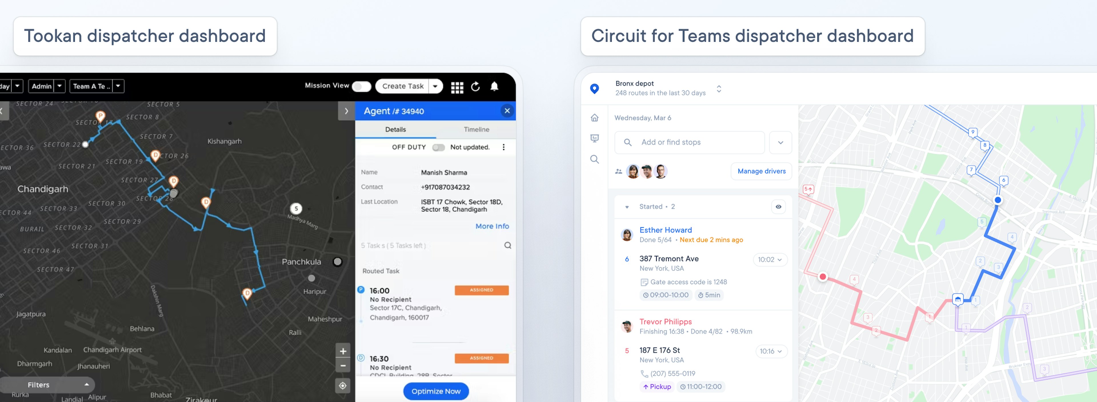 Tookan and Circuit for teams dispatcher dashboards