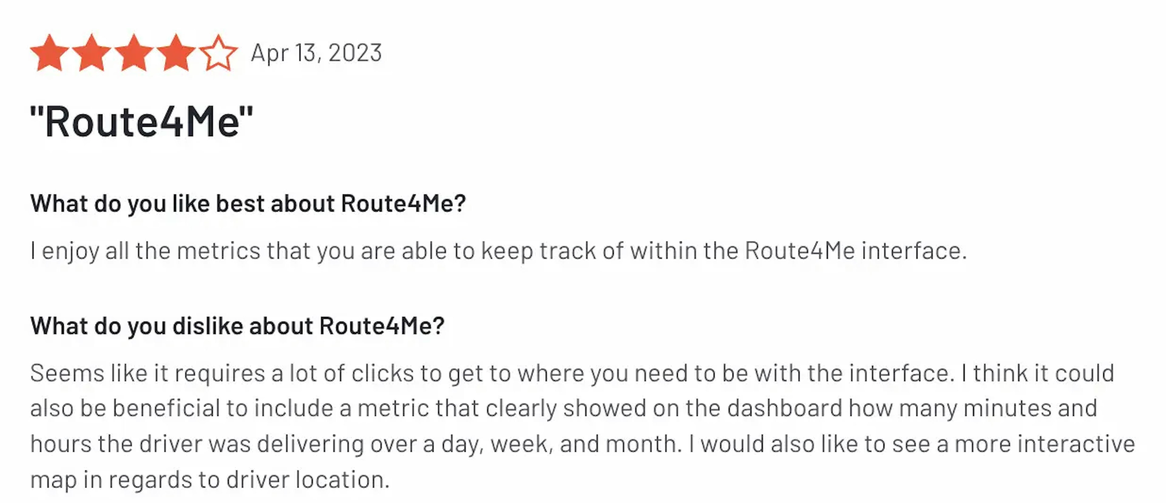 Route4Me reviews