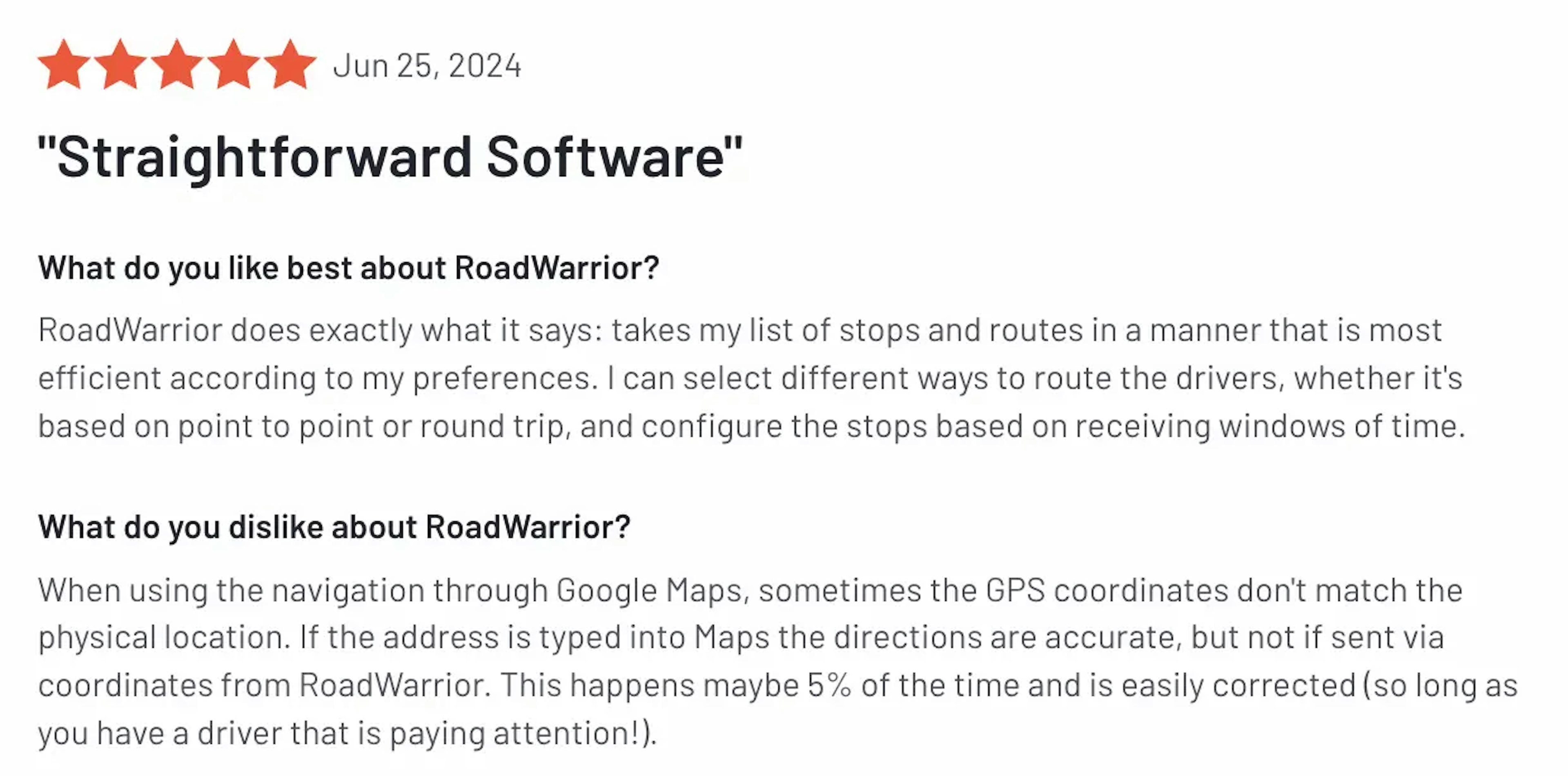 RoadWarrior reviews