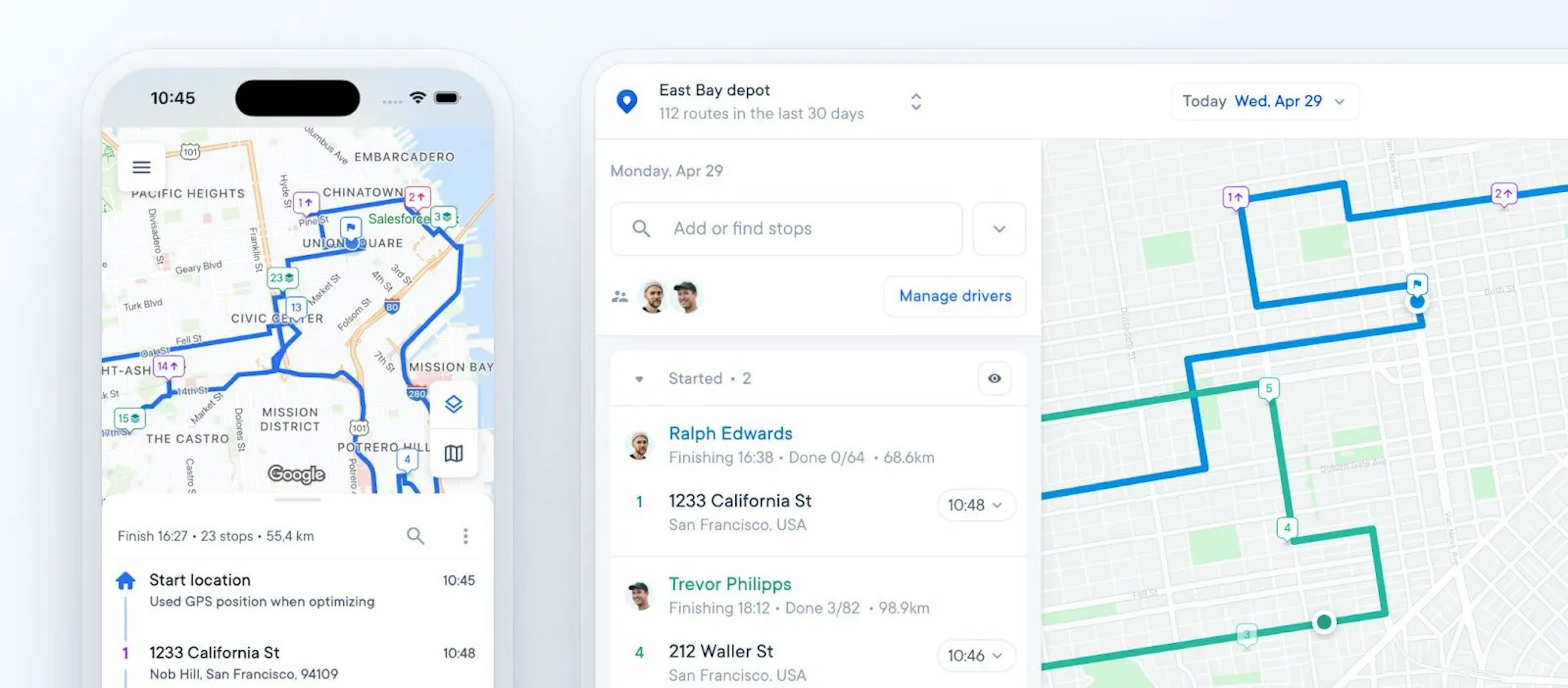 Optimized route management on Circuit app for efficient delivery