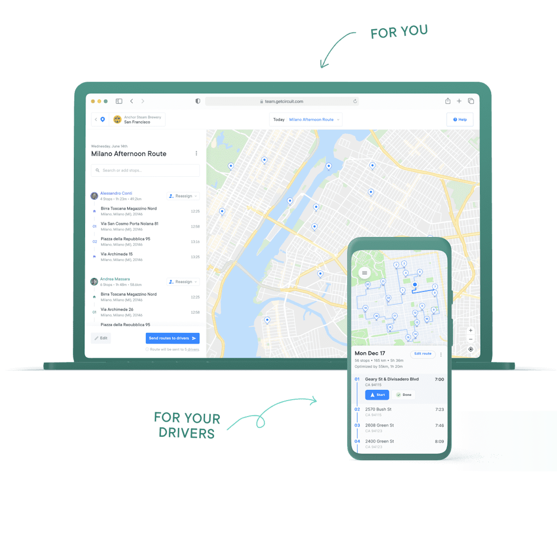 Circuit For Teams Mutiple Driver Route Planning Made Easy