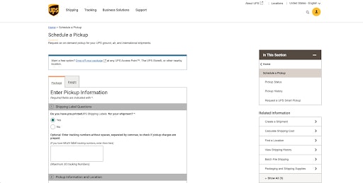 request-ups-package-pickup