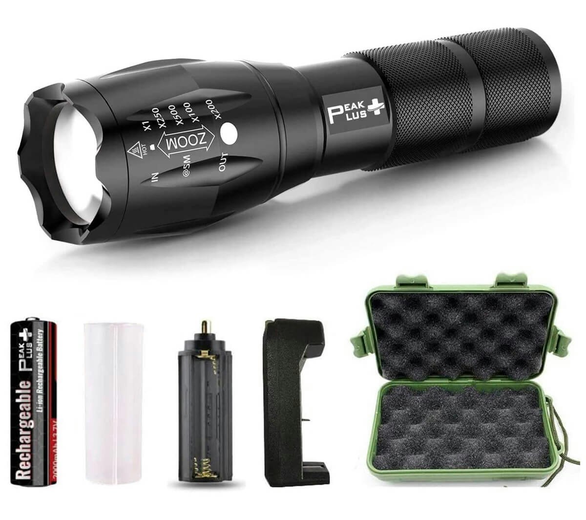 Best Flashlight for Delivery Drivers - PeakPlus LED Tactical Flashlight