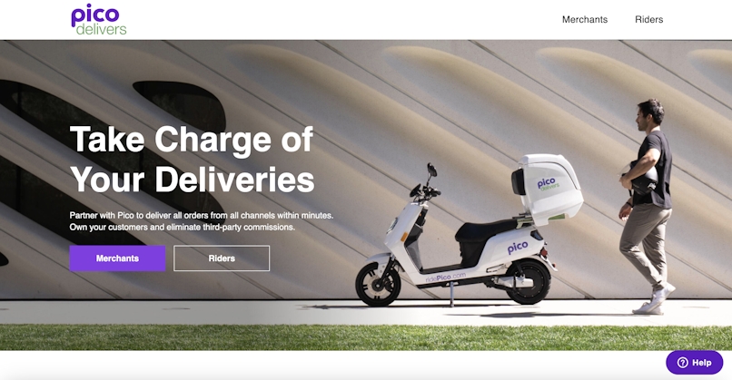 Pico Delivers home page