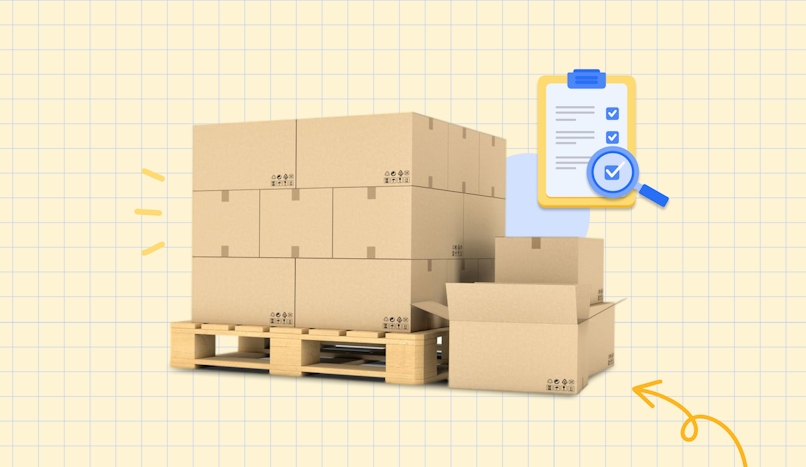 pile of boxes and checklist