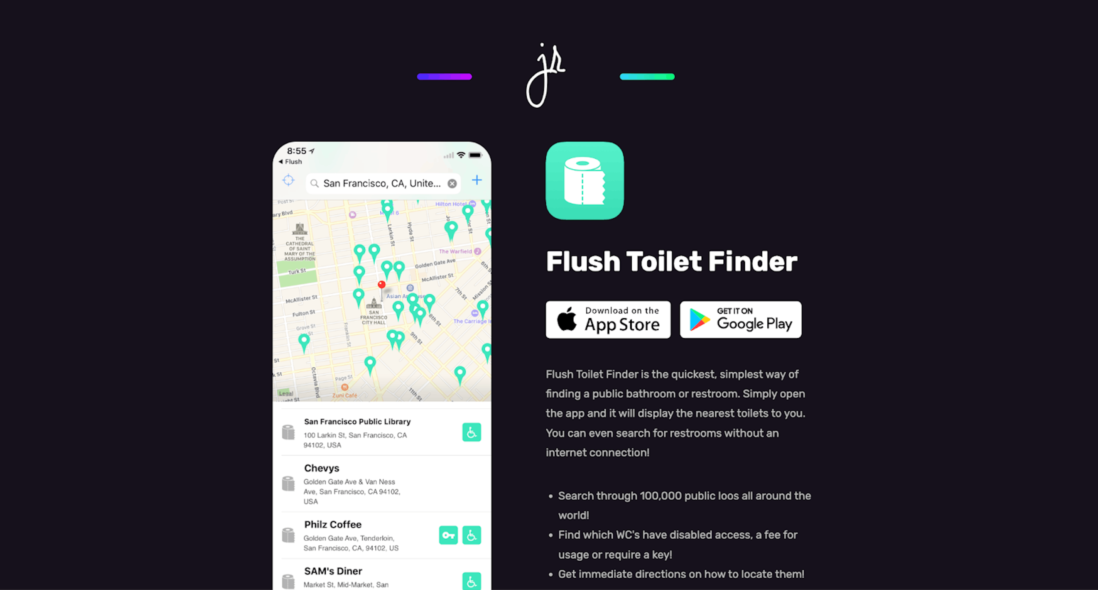 flush toilet finder