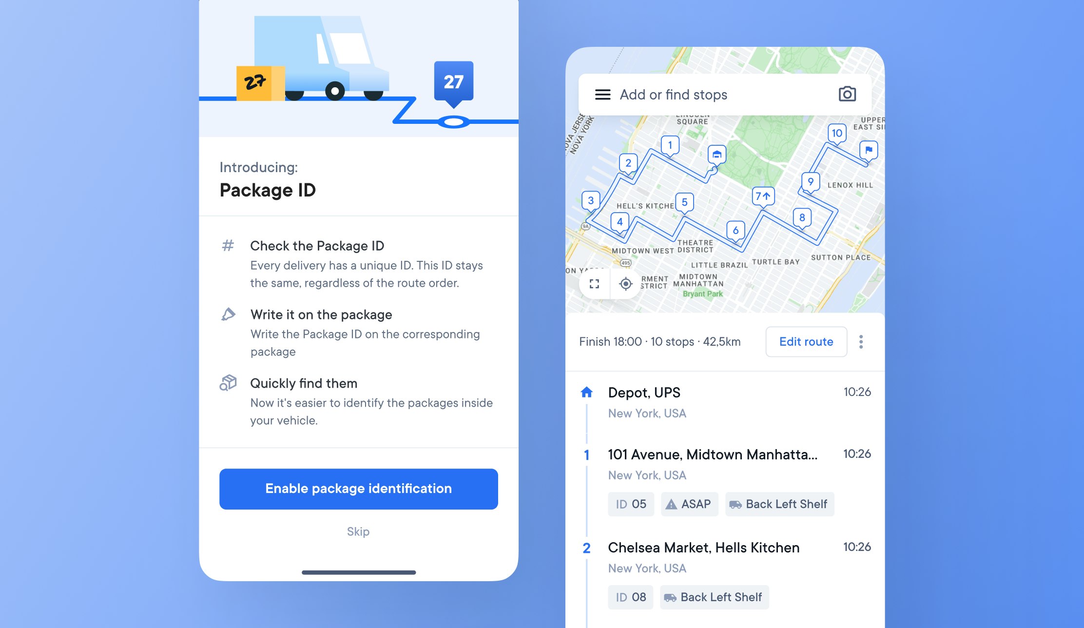 Find packages faster with Package ID