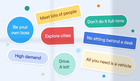 Eight reasons to love being a courier: You can meet lots of people, explore cities, be your own boss, be in high demand, drive a lot, all you need is a vehicle, and you can avoid sitting behind a desk all day!