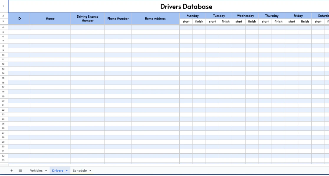 10 Driver Schedule Templates (Examples & Free Downloads) 10-driver-schedule-templates-examples-free-downloads
