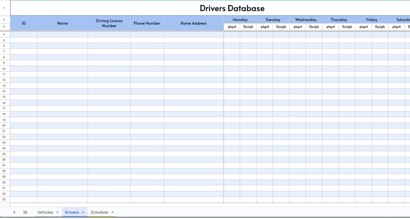 10 Driver Schedule Templates (Examples & Free Downloads)