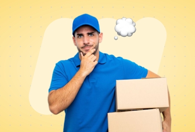 delivery driver thinking