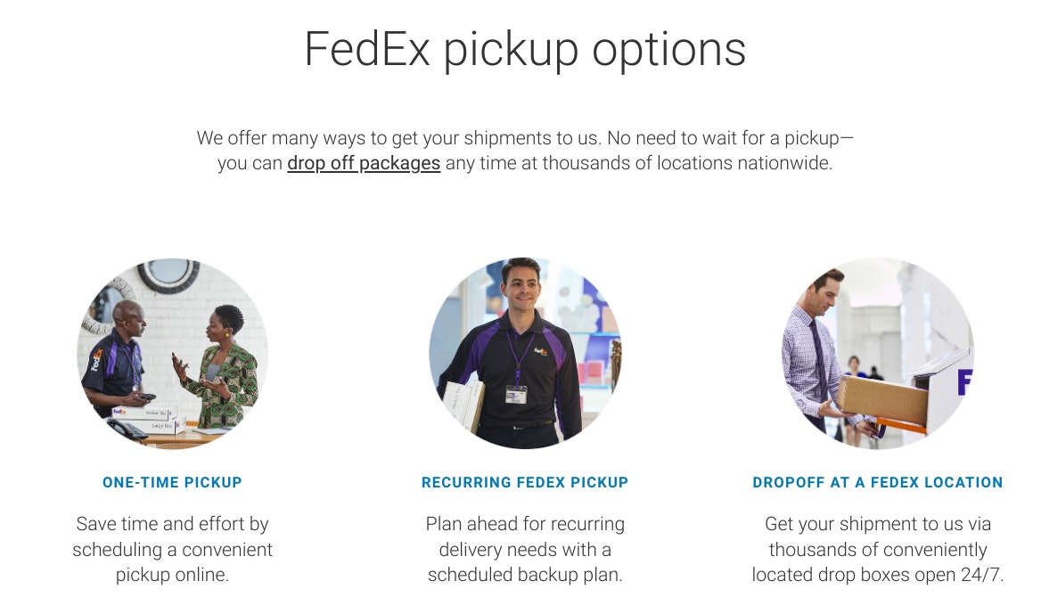 fedex pickup options
