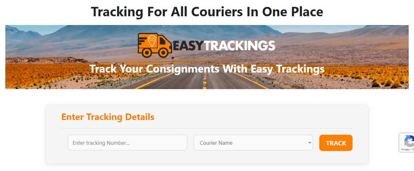 Tracking Pandora with EasyTrackings shipment tracking platform. The interface is designed to be user-friendly, with a simple layout and instructions to input your tracking number and email address.