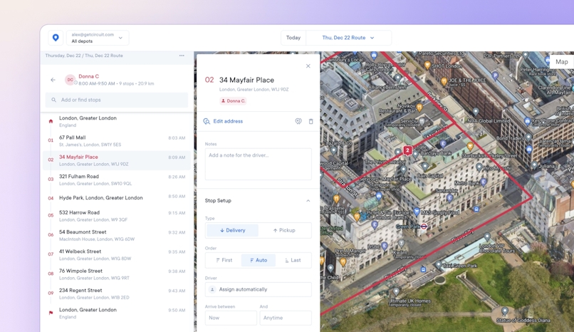 circuit for teams real time route