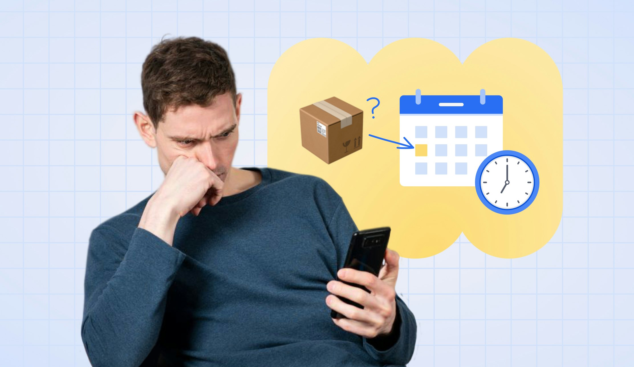 man contemplating delivery exception