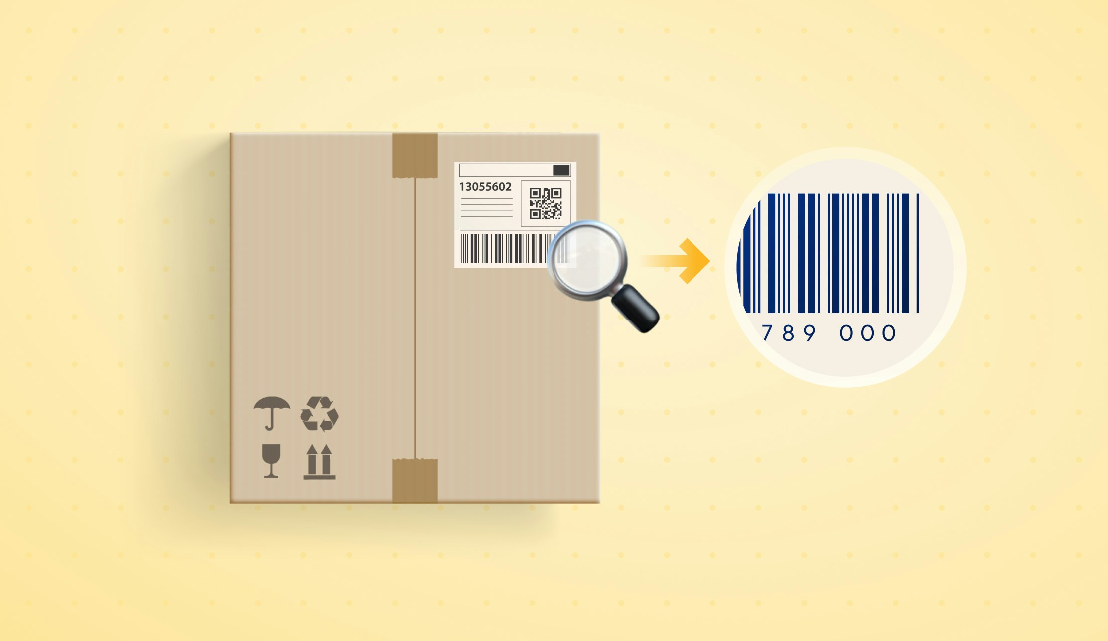 barcode on package