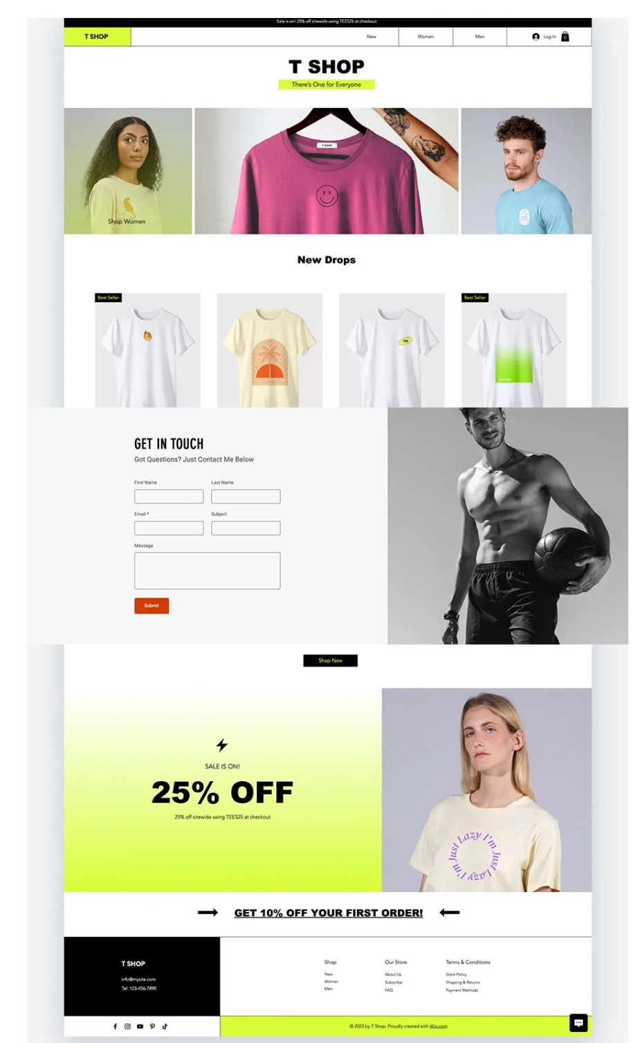 wix example dropshipping store