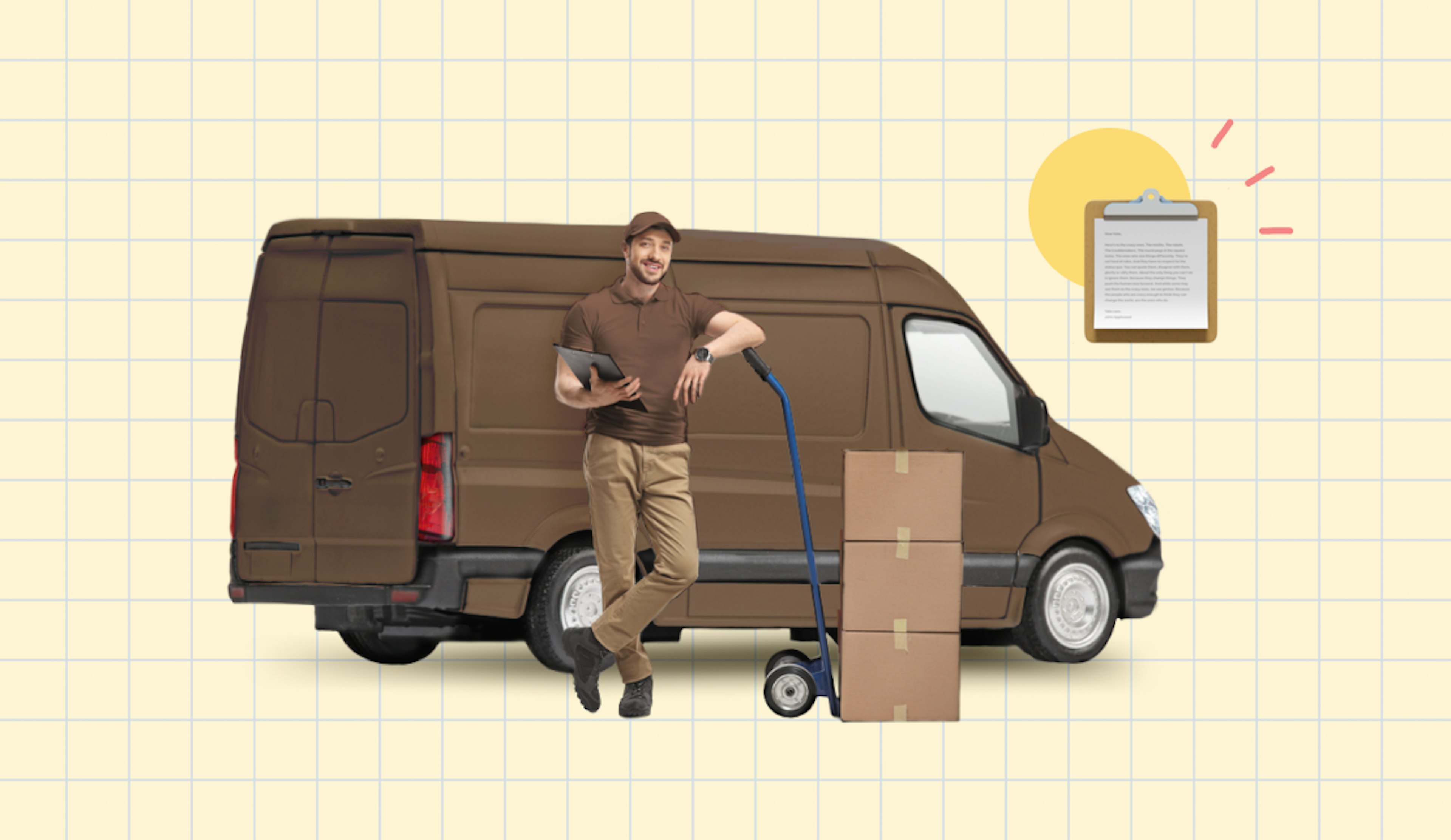 ups driver with packages