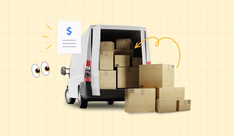 delivery van being loaded