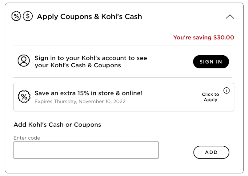 apply kohls cash