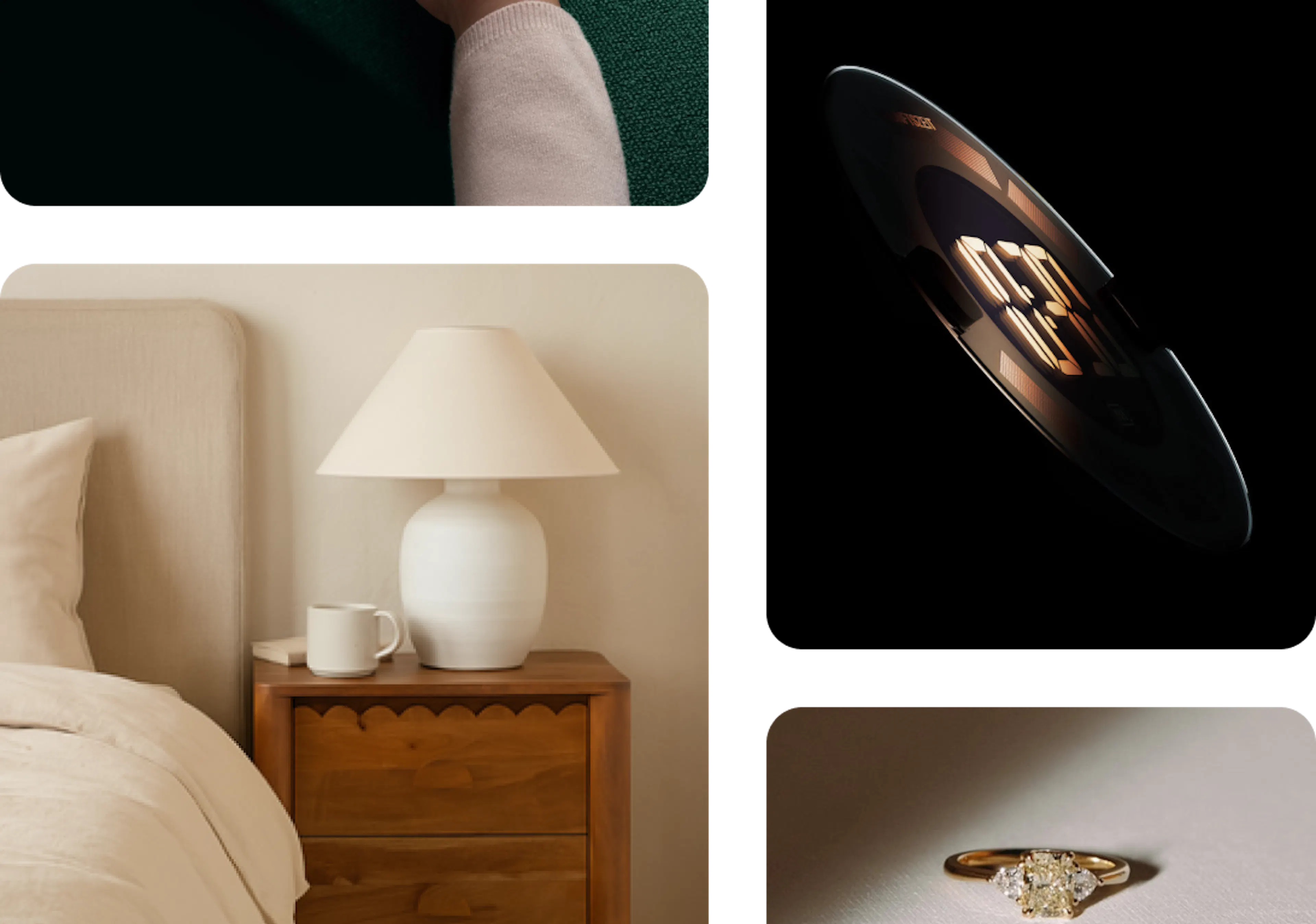 Solid wood nightstand, driving technology device and app, custom engagement ring