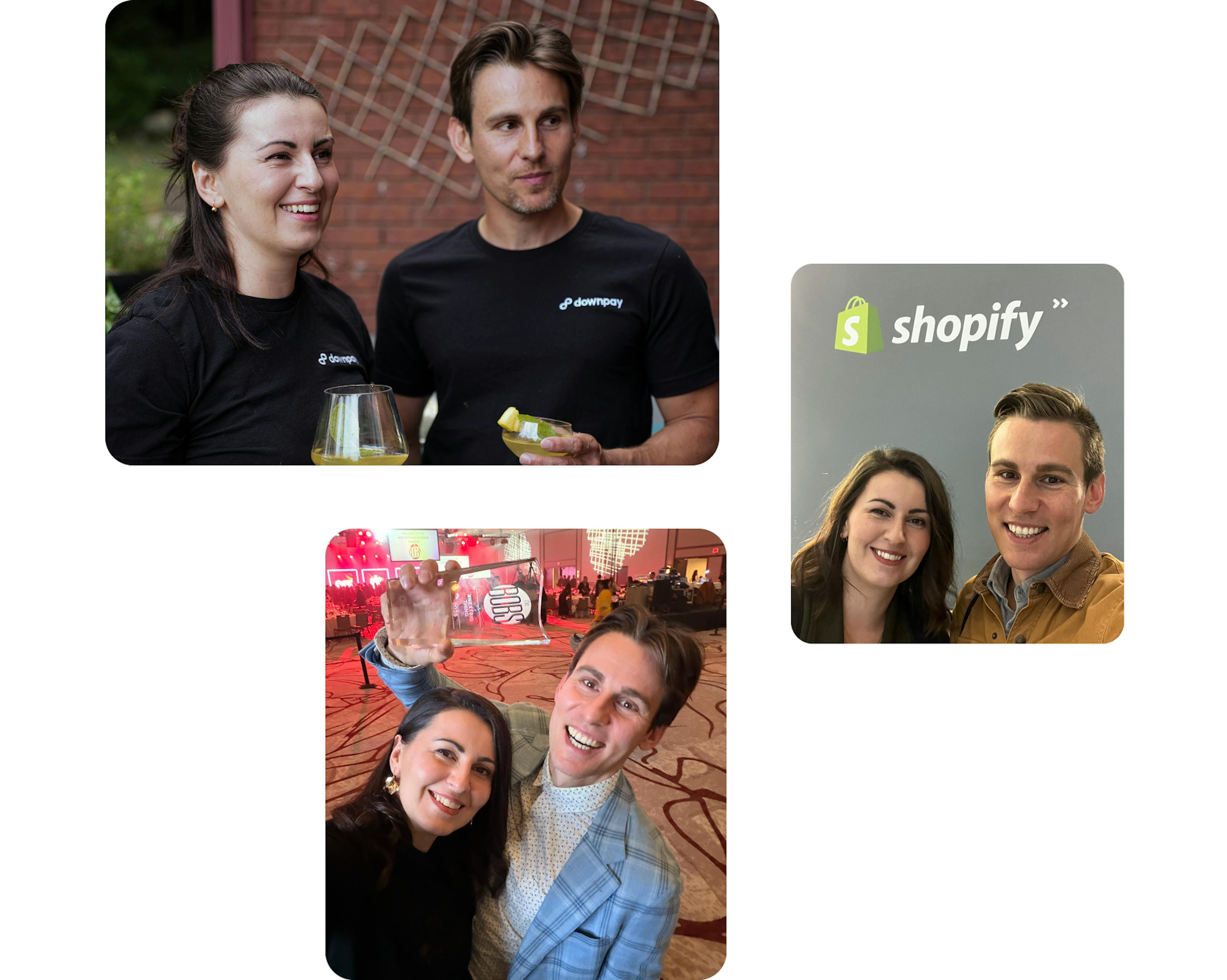 Diana and Denis, a collage of the Cofounders of Downpay