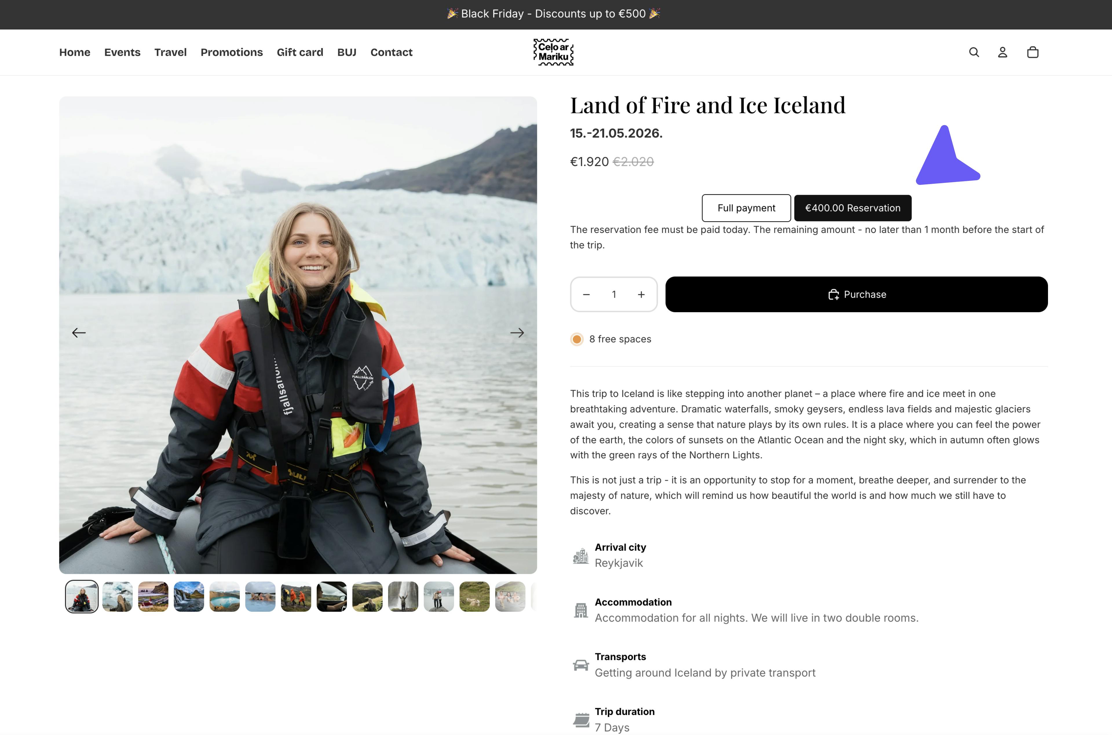 CEĻO AR MARIKU product page